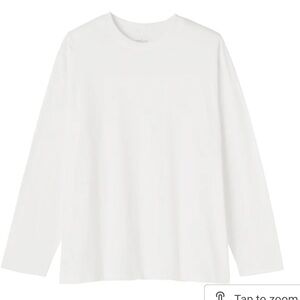 White Long Sleeve Crewneck T-Shirt